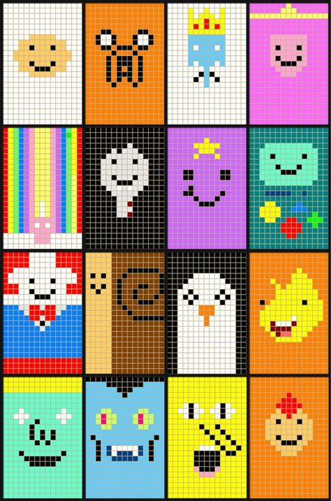 Adventure Time Crochet, Cross Stitch Pattern Maker, Graph Crochet, Hairpin Lace, Pixel Crochet, Pixel Art Grid, Ruffle Scarf, Tapestry Crochet Patterns, Pola Kristik