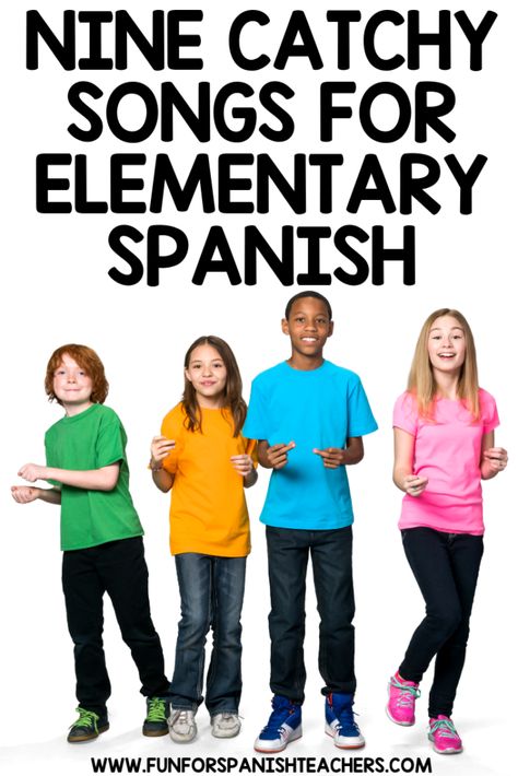 Middle School Spanish Activities, Catchy Songs, Spanish Learning Activities, Preschool Spanish, Spanish Classroom Activities, Learning Spanish For Kids, Spanish Lessons For Kids, Spanish Immersion, Learning Spanish Vocabulary