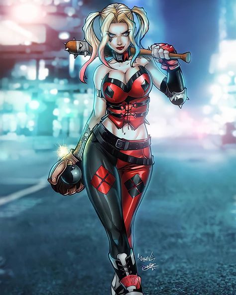 Harvey Quinn, Line Artist, Margot Robbie Harley Quinn, Harley Quinn Drawing, Evil Girl, Harley Quinn Artwork, Harley Quinn Comic, Old Outfits, Harley Quinn Art