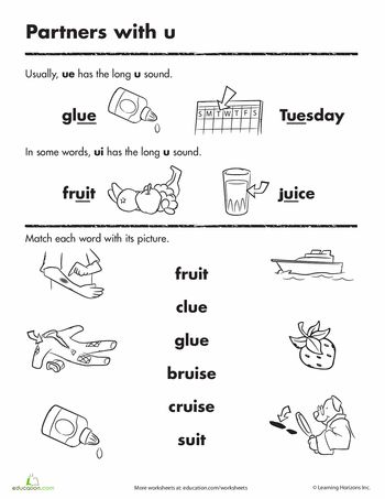 Worksheets: Long U Words: Two Ways Phonic Book, Long U Words, English Sounds, Phonics Books, Long Vowel, Some Words, Letter Patterns, Clue, Phonics