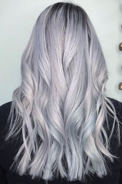 "Oyster" Gray Hair Color Trend Photos and Inspiration Icy Hair, Reverse Gray Hair, Grey Blonde Hair, Gray Hair Color, Grey Hair Transformation, Grey Hair Dye, Grey White Hair, Platinum Blonde Hair, Grey Hair Color