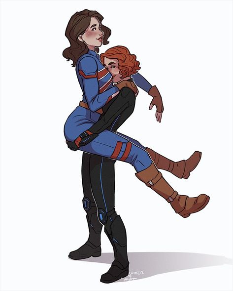 Draw Your Ship, Marvel Couples, Black Comics, This Meme, Peggy Carter, Yuri Manga, 90s Cartoons, Black Widow Marvel, Comics Girls