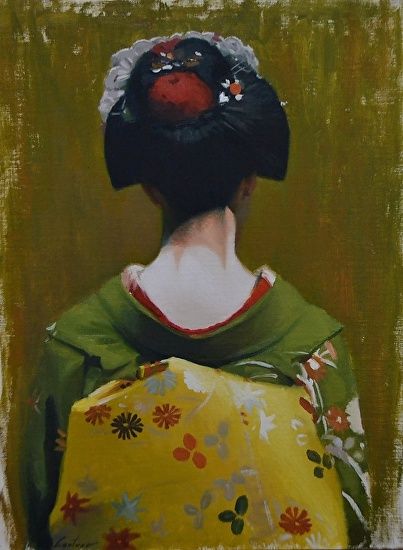 The Scarlet Fringe by Phil Couture  ~ 11 x 14 Asian Artwork, Afrique Art, Geisha Art, Oil Painting For Sale, Japon Illustration, Japanese Geisha, Art Japonais, Japanese Painting, Fine Art Gallery