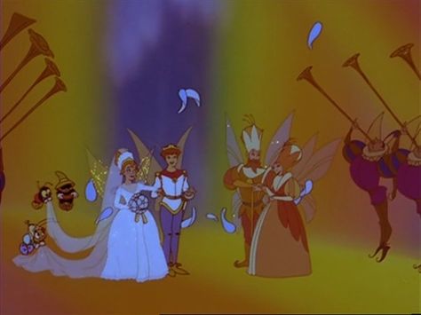 Thumbelina Movie, Cornelius Thumbelina, Thumbelina Wedding, Prince Cornelius, Non Disney Princesses, Princesses Disney, Disney Animated Movies, Disney Images, Childhood Movies