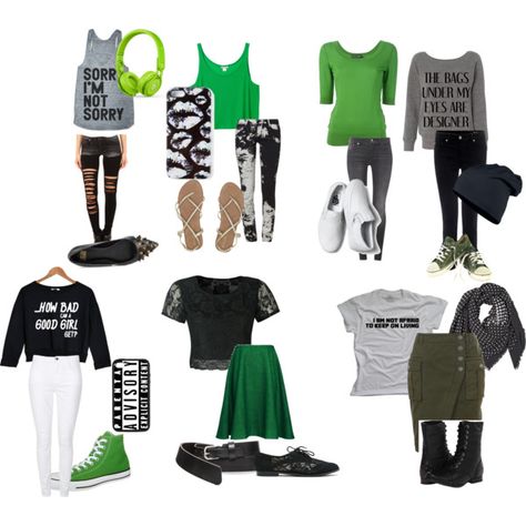 "Slytherin casual outfits" by wbvaughn on Polyvore Slytherin's normal outfits for hanging out friends. Hanging With Friends Outfit, Slytherin Closet, Hogwarts Houses Outfits, Harry Potter Houses Outfits, Normal Outfits, Slytherin Clothes, Slytherin Outfit, Hogwarts Slytherin, Slytherin Fashion