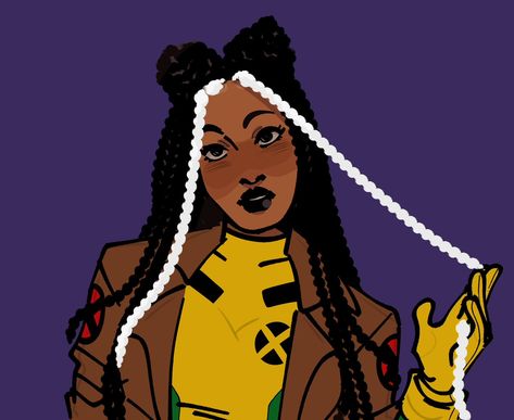 Rogue Xmen Hair, Gambit Xmen, Rogue Xmen, Marvel Rogue, Keke Palmer, Comic Panels, Xmen, Marvel Art, Cartoon Art Styles