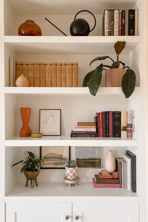 Bookshelf Aesthetic, House Organisation, Future Apartment Decor, Book Shelf, Apartment Living Room, Living Room Inspiration, Apartment Living, Shelf Decor, House Inspiration