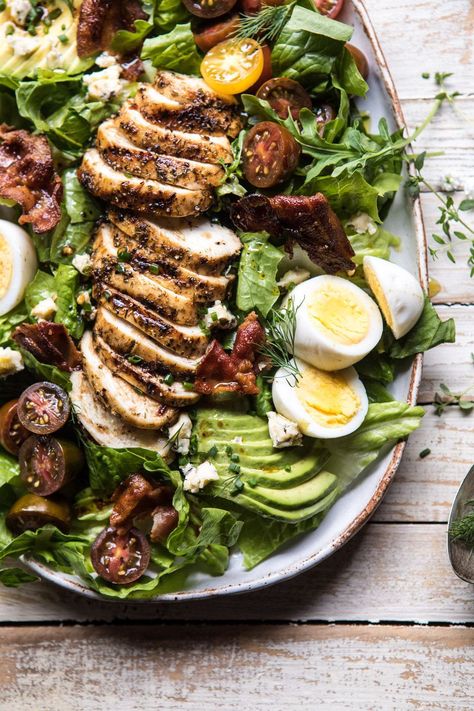 Chicken Cobb Salad, Summer Lunches, Half Baked Harvest Recipes, Eggs Avocado, Green Salad Recipes, Summer Meals, Harvest Recipes, Balsamic Chicken, Half Baked