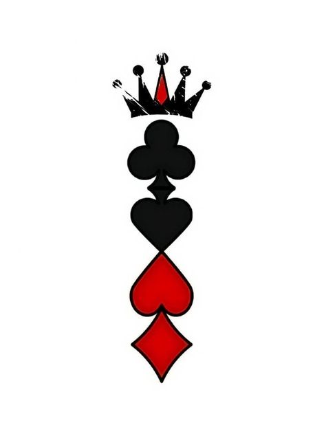 Poker Card Drawing, Poker Cards Tattoo Design, Card Suit Tattoo, Black Poker Cards Wallpaper, Joker Card Tattoo, Stammestattoo Designs, Gambling Art, Ace Tattoo, Harley Quinn Tattoo