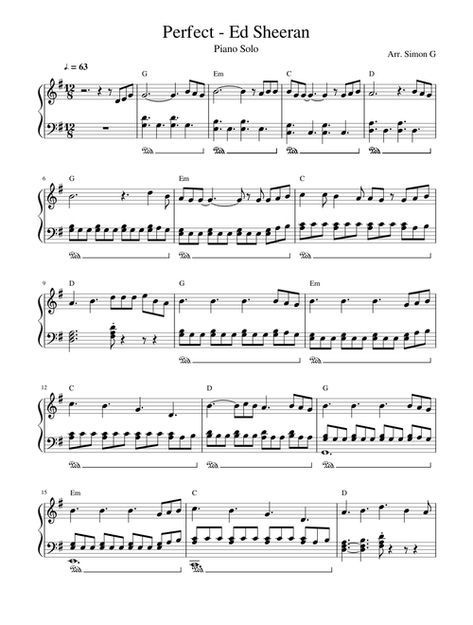 Perfect - Ed Sheeran sheet music for Piano download free in PDF or MIDI Piano Songs Sheet Music, Sheet Music With Letters, Piano Sheet Music Letters, Piano Notes Songs, Piano Sheet Music Pdf, Trumpet Sheet Music, Saxophone Sheet Music, Drum Sheet Music, Guitar Chords For Songs