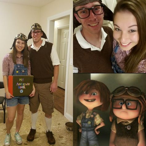 Halloween #up #couple #halloween #cute #couplescostume #disney Carl Disneybound, Disfraz Up, Unique Couples Costumes, Disney Family Costumes, Pair Costumes, Cute Couples Costumes, Movie Character Costumes, Halloween Parejas