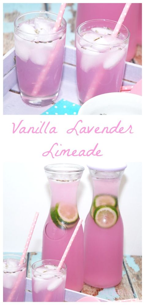 Lavender Limeade, Non Alcoholic Drinks For Summer, Summer Drinks Nonalcoholic, Drink Business, Cafe Drinks, Spring Drink, Vanilla Lavender, Lavender Recipes, Vanilla Recipes