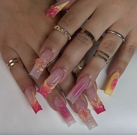 Nailinspo Nailart, Simple Family Meals, Hard Nails, Pumpkin Picking, Unique Acrylic Nails, Pink Acrylic Nails, Square Acrylic Nails, Fire Nails, Pretty Acrylic Nails