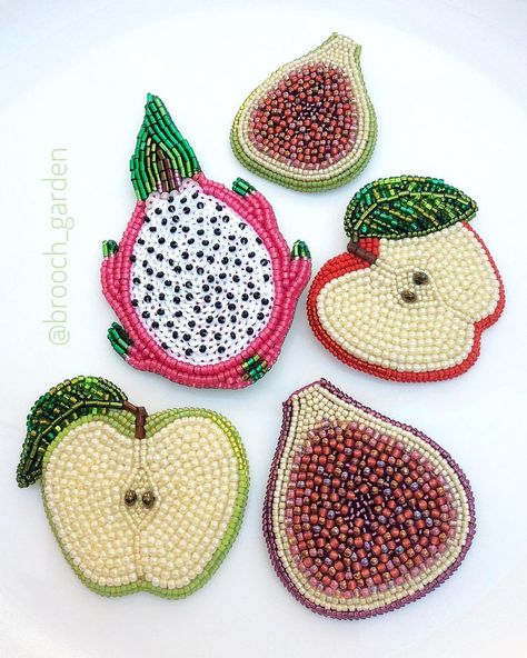 Beaded Fruit, Tambour Beading, Beaded Shirt, Diy Bead Embroidery, Tambour Embroidery, Beadwork Embroidery, Bead Embroidery Tutorial, Bead Embroidery Patterns, Bead Embroidery Jewelry