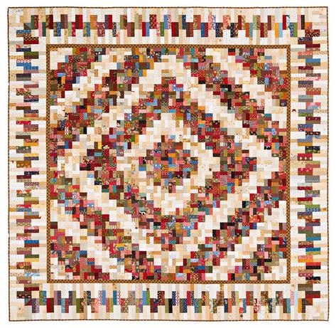 7000018-bp-023_web Strip Quilt Patterns, Half Square Triangle Quilts Pattern, American Patchwork And Quilting, Crumb Quilt, Scrappy Quilt Patterns, Charm Quilt, String Quilts, Quilt Border, Strip Quilts