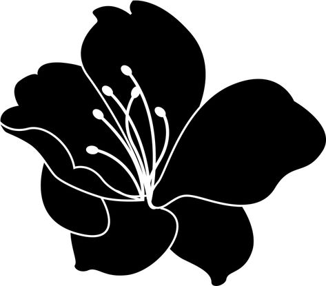 Stencil Flowers, Flowers Silhouette, Flower Orchid, Art Stencils, Flower Silhouette, Silhouette Template, Designs Ideas, Png Download, Flower Necklace