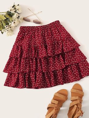 Layered Ruffle Skirt, Knotted Shirt, Cute Skirt Outfits, Skirt Maxi, Cute Skirt, Skirt Mini, Plus Size Skirts, Layered Skirt, Summer Skirts