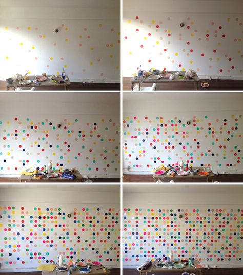 how to make a dot wall Confetti Wall, Polka Dot Walls, Diy Wand, Style Deco, Cool Ideas, Wall Paint, Diy Wall Art, My New Room, Diy Wall