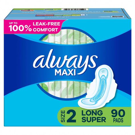 Buy Always Maxi Long Super Pads, Unscented - Size 2 (90 ct.) : Pads & Liners at SamsClub.com Feminine Care, Size 2, Personal Care, Health