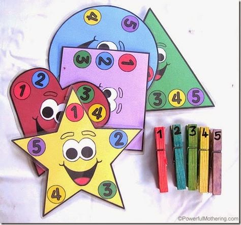 Preschoolers learn colors, shapes, and counting 1-5 with this fun, hands on free preschool printable Shapes Preschool, Learning Shapes, Shapes Activities, Tot School, Free Preschool, Busy Bags, Fine Motor Activities, Preschool Math, Preschool Fun