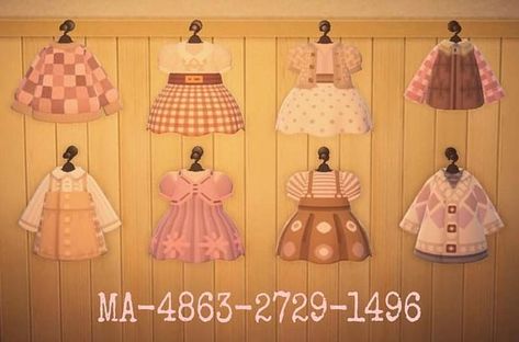 Balloon Hem Dress, Acnh Spring, Acnh Pattern, Acnh Outfits, Acnh Patterns, Clothes Codes, Acnh Cottagecore, Acnh Clothes, Animal Crossing 3ds