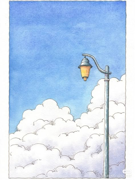 Street Drawing Simple, Clearing Mind, Street Sketching, Scenery Drawing Easy, Square Sketchbook, Scenery Drawing For Kids, Easy Scenery Drawing, Whimsical Art Journal, Sky Art Painting