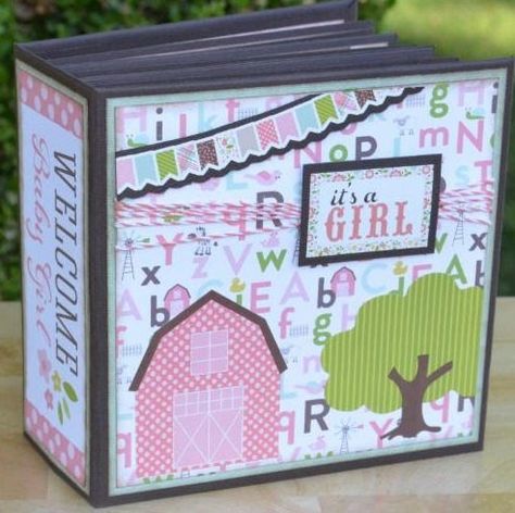 Baby Girl 6x6 Album Baby's First Year Scrapbook KIT | Etsy First Year Scrapbook, Year Scrapbook, Handmade Photo Albums, Creative Tutorials, Girls Album, Scrapbook Tutorial, Album Scrapbooking, Mini Scrapbook, Pop Up Book