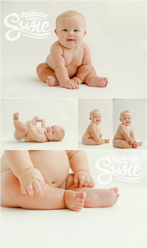 6 Month Old Photoshoot Ideas, Chunky Baby, Chunky Babies, Studio Session, Southern Illinois, Childrens Photography, 6 Month Olds, Photographic Studio, Baby Walker