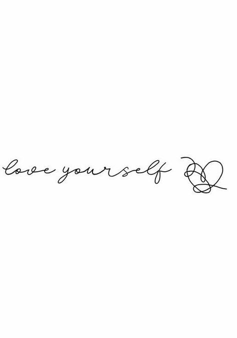 Love My Self, Bts Tattoo, Self Love Tattoo, Bts Tattoos, Bts Love Yourself, My Self, Tattoos Ideas, Love Tattoos, Love Yourself