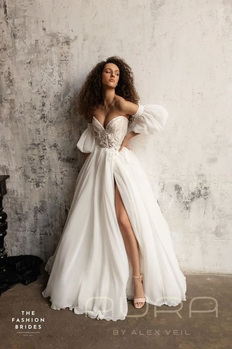 Alex Veil 2024 Spring Bridal Collection – The FashionBrides Boho Bridal Gowns, Stylish Wedding Dresses, Bridal Consultant, Couture Wedding Gowns, Iconic Dresses, Wedding Dress Fabrics, Lace Mermaid, Couture Wedding, Luxury Bridal