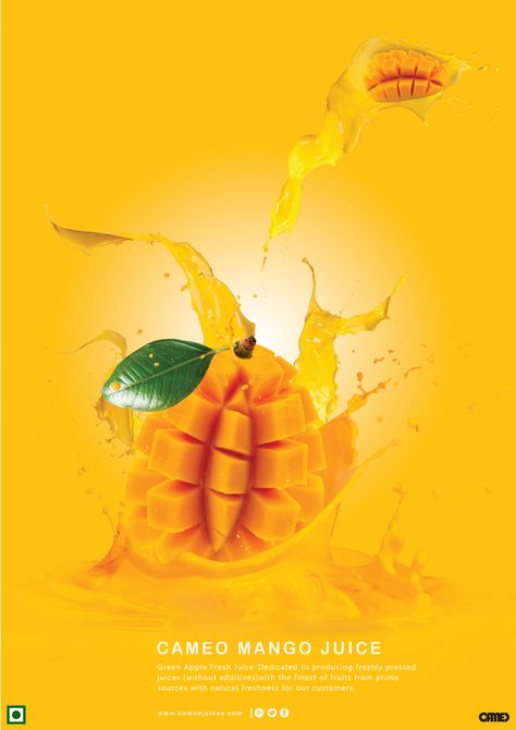 mango ads Juice Logo Design Ideas, Juice Logo Design, Drink Poster Design, Mango Wine, Mango Drink, Juice Ad, Juice Logo, Mango Drinks, Fruit Splash