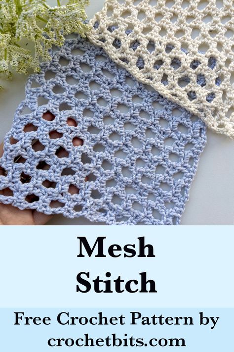 Elevate your crochet projects with the airy and elegant Mesh Stitch! Perfect for lightweight garments, accessories, or home decor. This versatile stitch adds a breezy, openwork texture to any design.

#crochetstitch
#crochetmeshstitch
#meshstitch
#crochettutorial⁠
#crochetpattern⁠
#crochet⁠
#howtocrochet Airy Crochet Stitch, Mesh Stitch Crochet, Crochet Mesh Stitch, Stitch Crochet Pattern, Pearl Bailey, Crochet Baby Projects, Mesh Stitch, Hood Pattern, Rose Patch