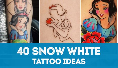 Huge list of ideas for Snow White tattoo designs. Get inspired! This famous princess has become a popular tattoo theme for Disney fans. Snow White Tattoo Small, Disney Tattoos For Women, Snow White Tattoo Ideas, Hidden Mickey Tattoo, Snow White Magic Mirror, Snow White Tattoo, Snow White Tattoos, Blue Jay Tattoo, White Bird Tattoos