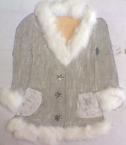 Winter Coat Craft For Preschool, Winter Clothes Crafts For Kids, Craft Ideas For Elementary Students, Easy Winter Crafts For Kids, Winter Snowman Craft, Winter Craft Ideas, Winter Collage, Funny Crafts, Reuse Old Clothes