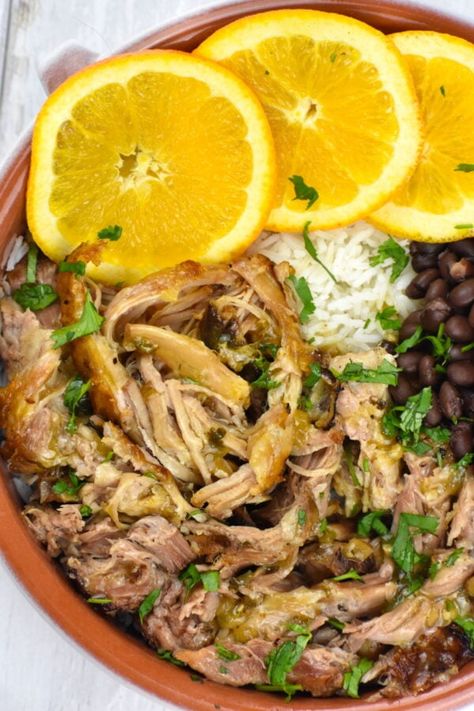 Cuban Mojo Pork - GypsyPlate Cuban Mojo Pork, Super Easy Crockpot Recipes, Picnic Roast, Cuban Mojo, Mojo Pork, Cuban Pork, Cuban Dishes, Cuban Cuisine, Cuban Food