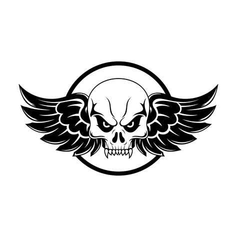 Biker Logo Design, White Bird Tattoos, Skull And Wings, Motorcycles Logo Design, Photography Name Logo, Black Art Tattoo, Harley Davidson Art, Car Sticker Design, Circle Logo Design