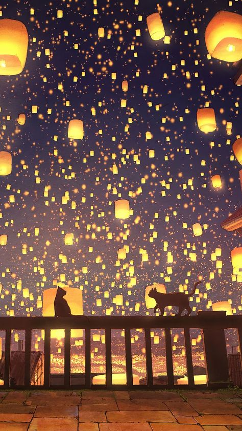 Lantern Wallpaper Iphone, Tangled Lantern Wallpaper, Sky Lanterns Wallpaper, Lantern Wallpaper, Tangled Lanterns, Sky Lantern, Tangled Wallpaper, Lantern Painting, Wallpapers Ideas