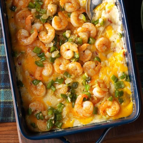 Oven Baked Shrimp, Shrimp Grits Recipe, Chicken Ham, Favorite Casseroles, Popular Side Dishes, Grits Recipe, Shrimp Grits, Shrimp And Grits, Baked Shrimp