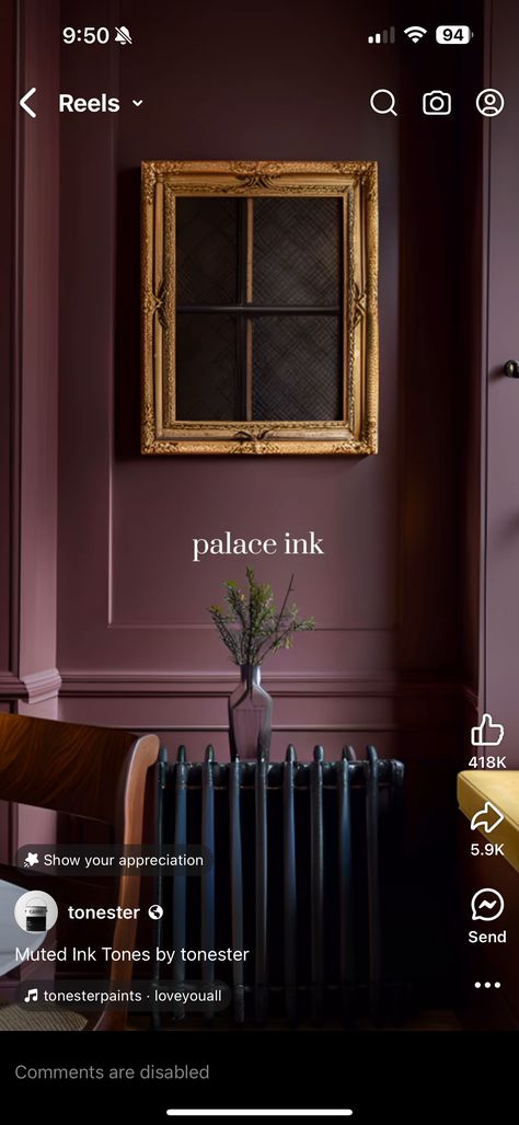 Plum Wall Color, Plum Wall, Moody Paint, Suite Life, Shared Room, Wall Paint Colors, Wall Color, Wall Paint, Room Inspiration