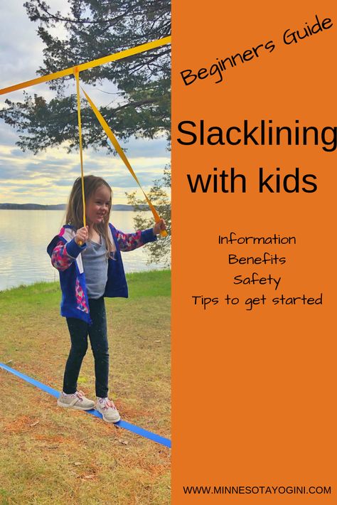 Minnesota Yogini - Beginners Guide to Slacklining with Kids - Minnesota Yogini Outdoor Play Spaces, Water Games For Kids, Play Garden, Outdoor Play Areas, American Ninja Warrior, Diy Playground, Outdoor Play Area, Learning To Let Go, Backyard Play