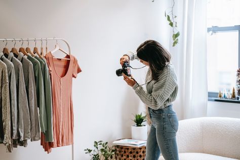 Clothing Photography - How To Take Photos of Clothes Photography Ideas At Home, Etsy Photography, Clothes Pin Crafts, Clothes Pictures, School Dresses, Clothing Photography, Clothing Websites, Selling Clothes, Female Entrepreneur