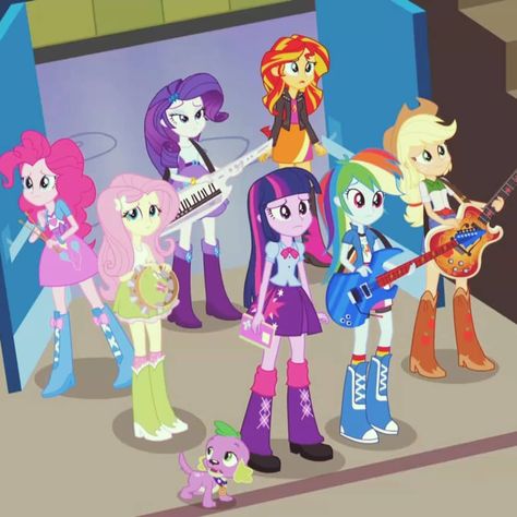 Battle Of The Bands, Iconic Movie Characters, Mane 6, Mlp Equestria, Rock Aesthetic, Rainbow Rocks, My Little Pony Wallpaper, Equestrian Girls, Equestria Girl