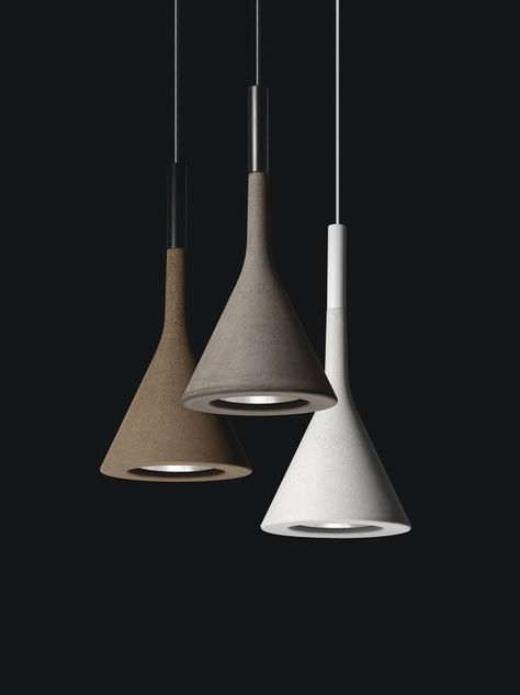 Aplomb LED Suspension Lamp Foscarini Aplomb, Concrete Light, Concrete Pendant, Pendant Lamp Design, Suspension Design, Concrete Design, Suspension Light, Luminaire Design, The Ceiling