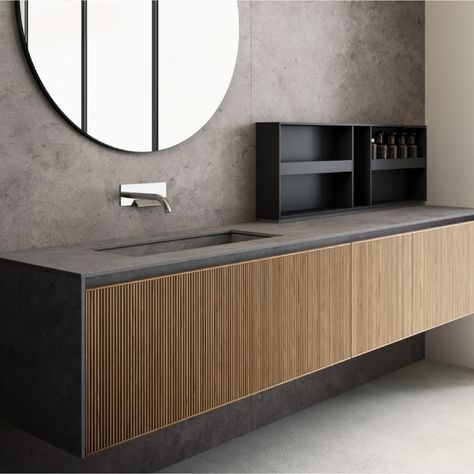 Boffi Bathroom, Textured Cabinets, Luxury Bathroom Design, Modular Bathrooms, Italian Bathroom, Modern Small Bathrooms, Luxury Master Bathrooms, Modern Bathtub, Small Bathroom Ideas Modern