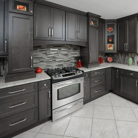 Light grey kitchen cabinets