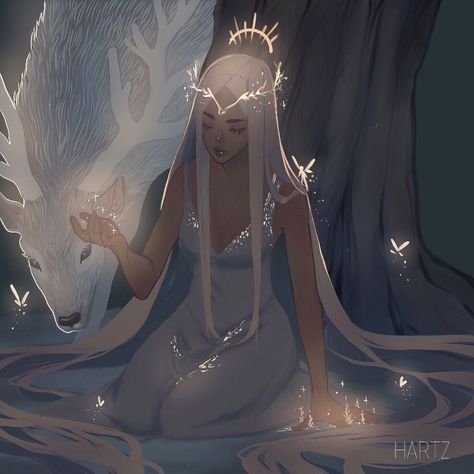 ArtStation - “Queen of Faye” Goddess Concept Art, Black Goddess Aesthetic, Queen Of The Fairies, Fairytale Vibes, Moon Goddess Art, The Art Showcase, Spring Court, Goddess Of The Moon, Arte Monster High