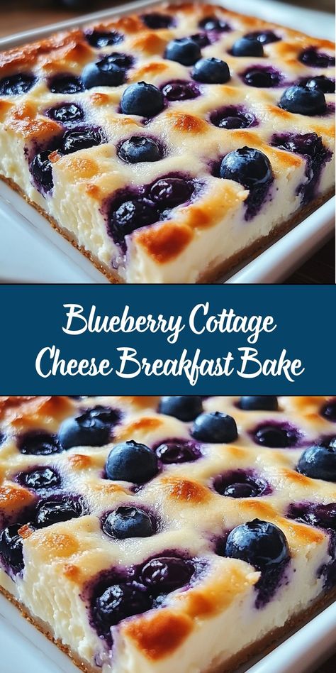 The Blueberry Cottage Cheese Breakfast Bake is a wholesome and delicious way to start your day. This protein-packed dish combines creamy cottage cheese, sweet blueberries, and a hint of vanilla for a breakfast that’s as satisfying as it is nutritious. Perfect for busy mornings or leisurely brunches, this bake is a crowd-pleaser you’ll return to again and again. Blueberry Cottage Cheese Breakfast Baked, Blueberry Cottage Cheese Oats Breakfast Bake, Blueberry Cottage Cheese Egg Bake, Blueberry Cream Cheese Breakfast Bake, Cottage Cheese Blueberry Bake With Oats, Breakfast Casserole Easy Healthy, Breakfast Food To Go, Ww Blueberry Cottage Cheese Breakfast Bake, Blueberry Cottage Cheese Breakfast Bake With Oatmeal