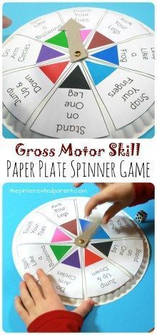 Free Printable Template for this Spin, Roll & Count Gross Motor Skill Game - paper plate spinner game for toddlers and preschoolers - arts, crafts & activities for kids #artsandcraftsfortoddlers, Kaba Motor Becerileri, Binder School, Activity Binder, Spinner Games, Materi Bahasa Inggris, Ashtanga Vinyasa Yoga, Gross Motor Activities, Skill Games, Motor Skills Activities