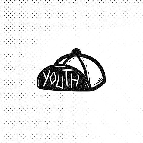 Youth on a cap vector | free image by rawpixel.com Web Design Resources, Free Illustration Images, Free Vector Illustration, Simple Line Drawings, Visual Identity Design, Logo Project, A Cap, Logo Illustration, Creative Logo