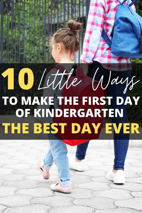 The ultimate way to start kindergarten off on the right foot & make it the best day ever! Here are 10 small ways to make the first day of kindergarten special for your child. + FREE 1st Day of Kindergarten Questionnaire Printable! #backtoschool #kindergarten Kindergarten Questionnaire, First Day Of Kindergarden, Kindergarten Checklist, 1st Day Of Kindergarten, Orientation Day, Kindergarten Parent, Kindergarten Pictures, Back To School Checklist, Starting Kindergarten